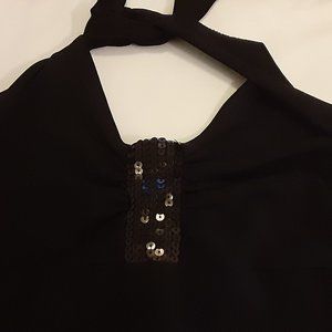 Asymmetrical Halter Back Dress